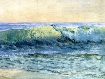 Beach Painting - The Wave luminism seascape Albert Bierstadt Beach